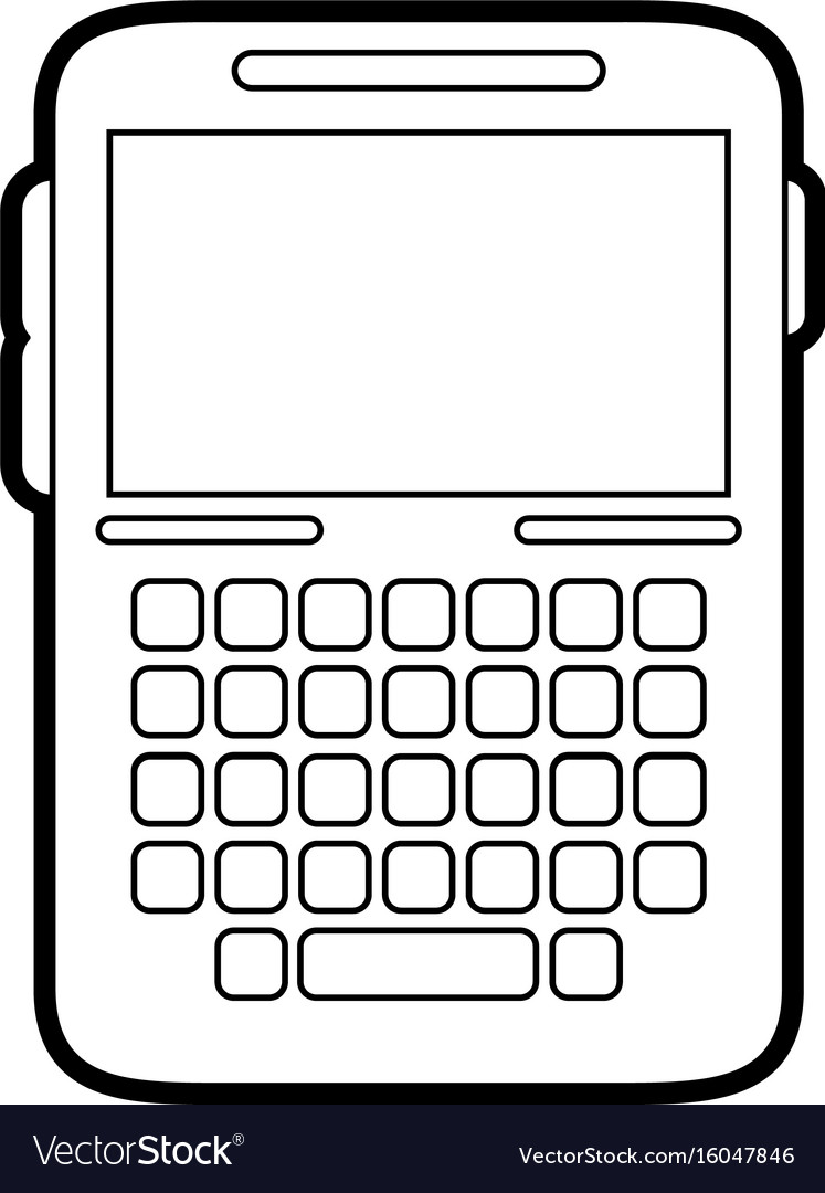 Blank screen cellphone with buttons icon image