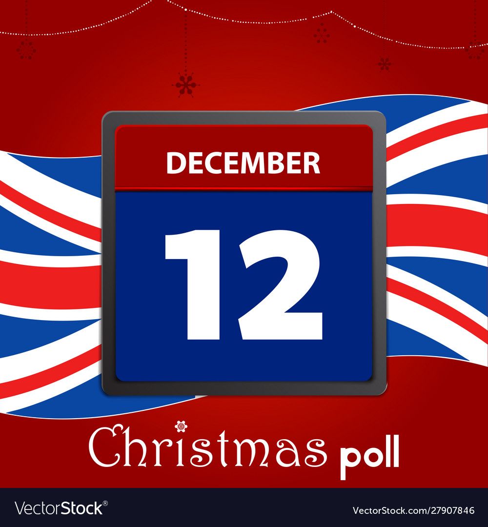 British christmas poll date background