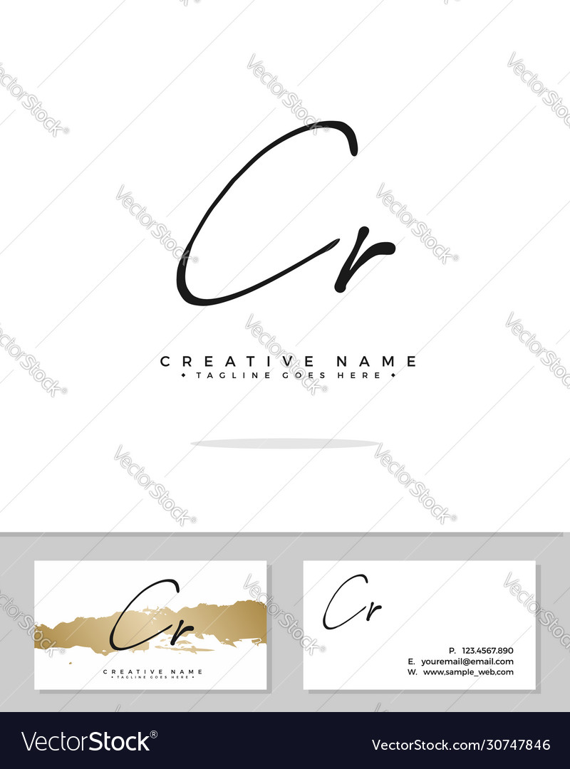 C r cr initial logo signature handwriting