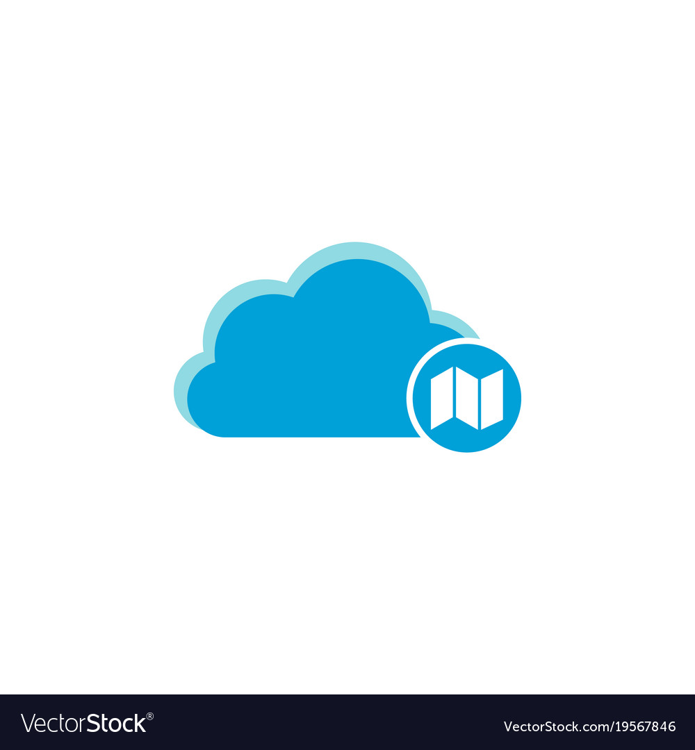 Cloud computing icon map
