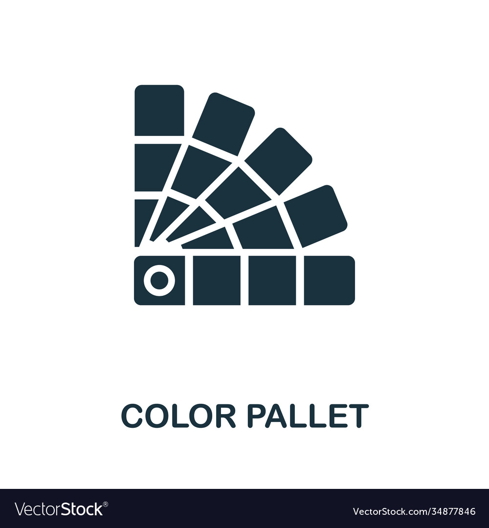 Color pallet icon simple element from website