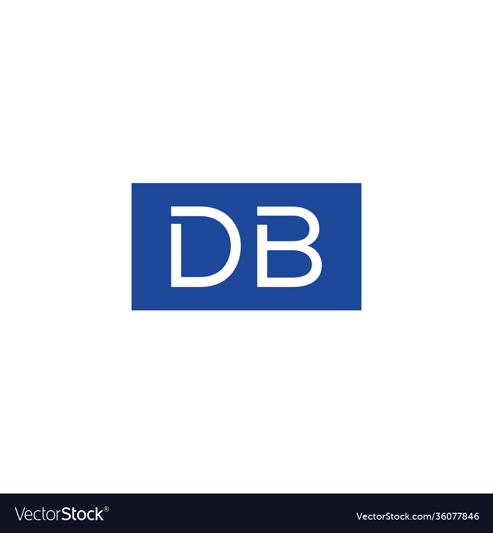Creative initial letter db square logo design