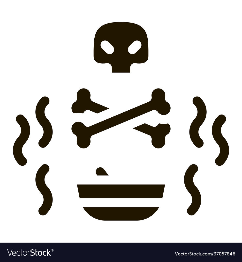 Deadly poison icon glyph Royalty Free Vector Image Deadly poison icon glyph Royalty Free Vector Image