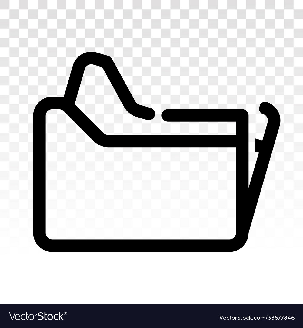 Document folder file or binder line art