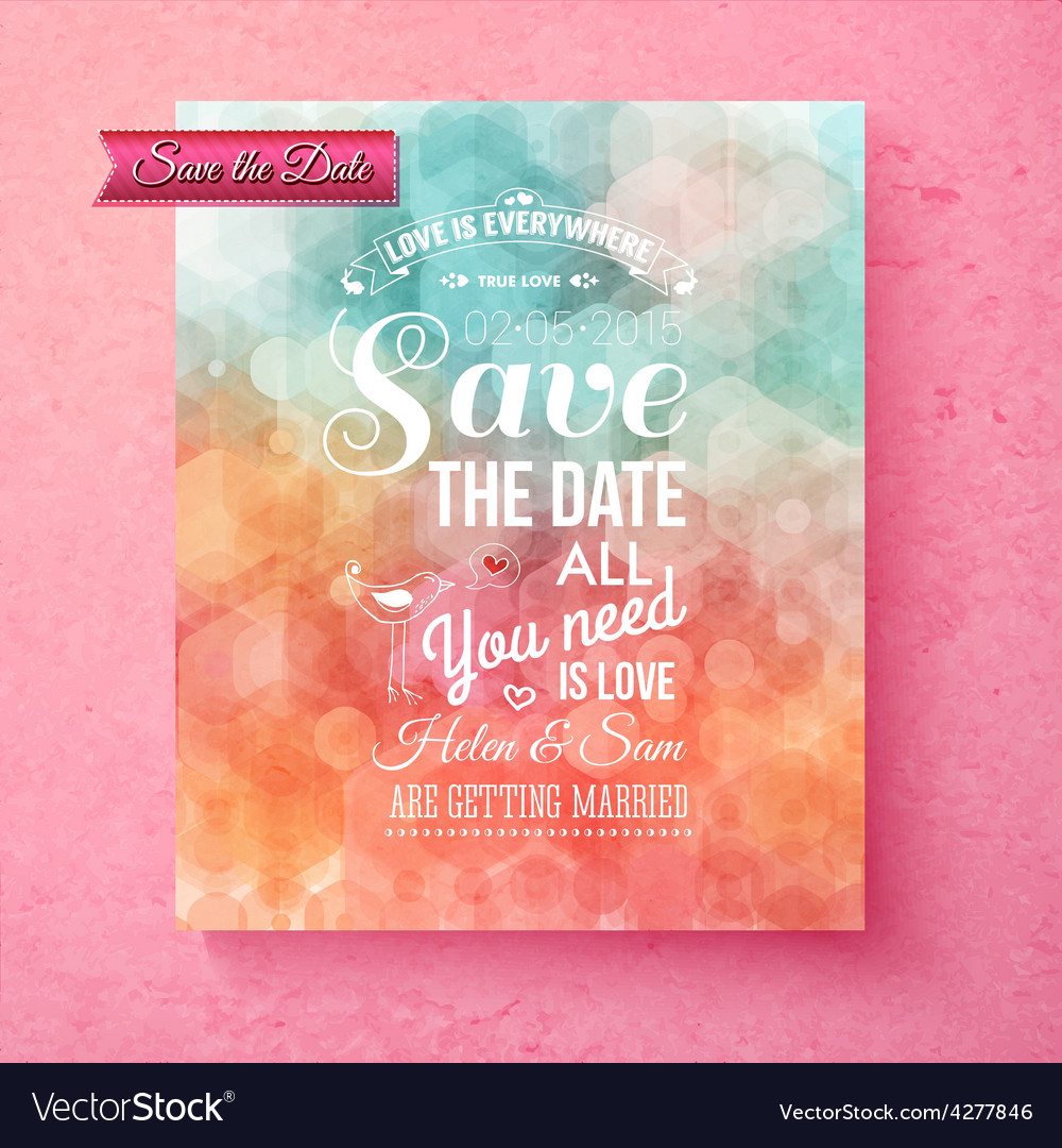 Elegant save the date wedding template