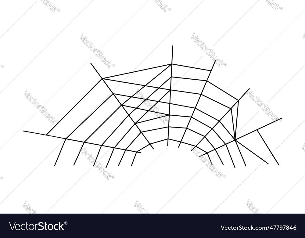 Halved spider web halloween clip art