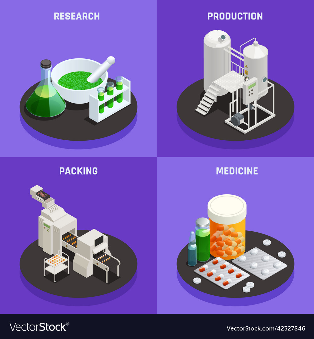 Innovative technologies isometric composition Vector Image