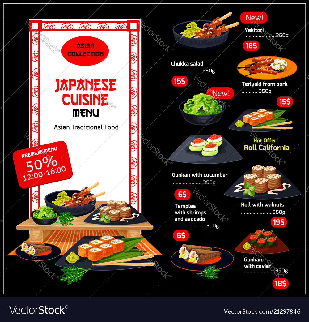 Traditional Japanese Dinner Menu