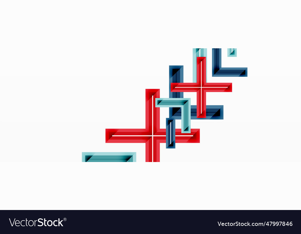 Minimal geometric background cross line design