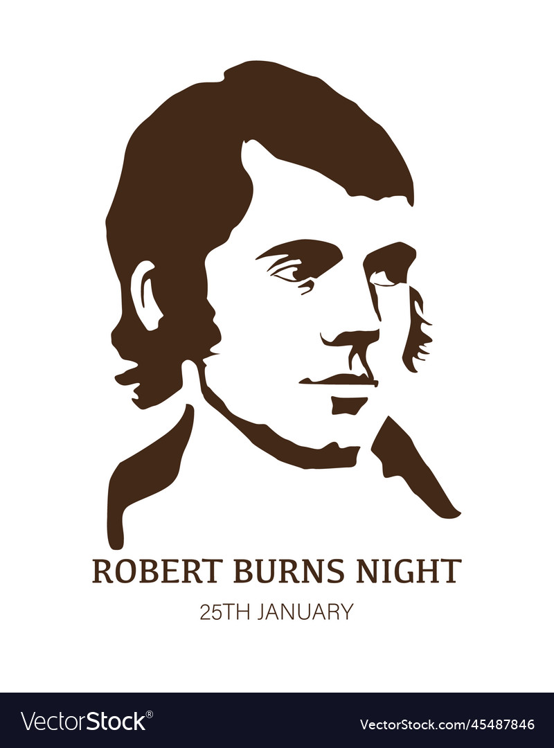 Robert burns night 25th january Royalty Free Vector Image