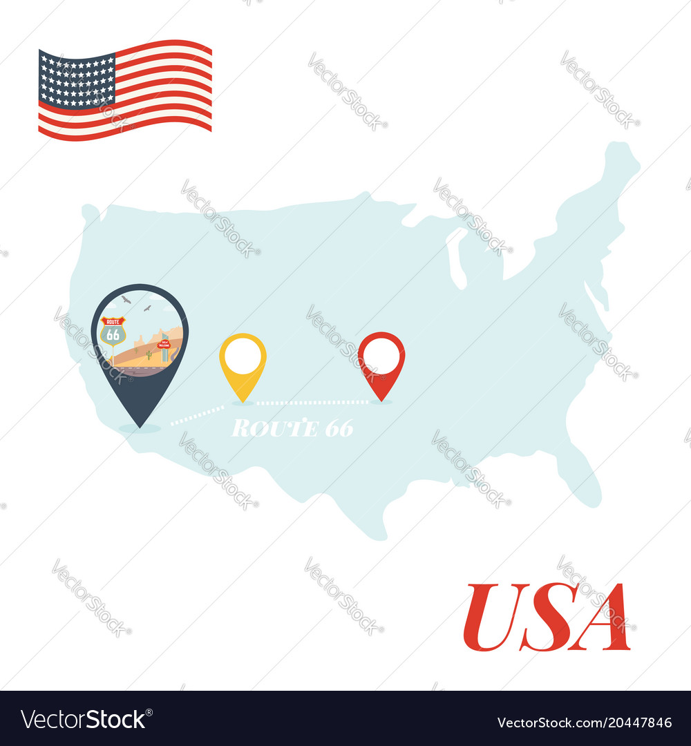 Route 66 USA Travel Map