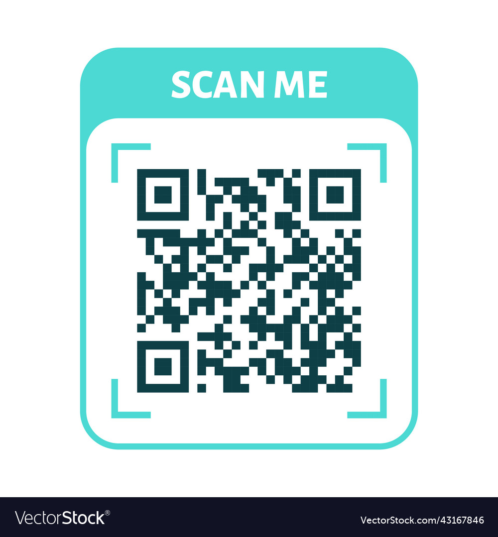 Scannen Sie mich qr Code Design für Zahlungstext vector image Scannen Sie mich qr Code Design für Zahlungstext