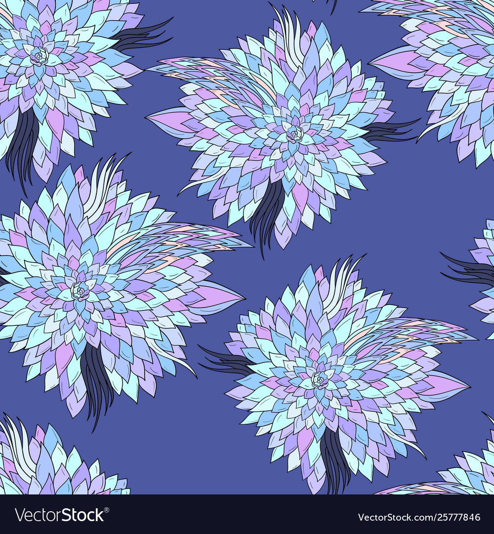 Seamless floral background with abstract patterns