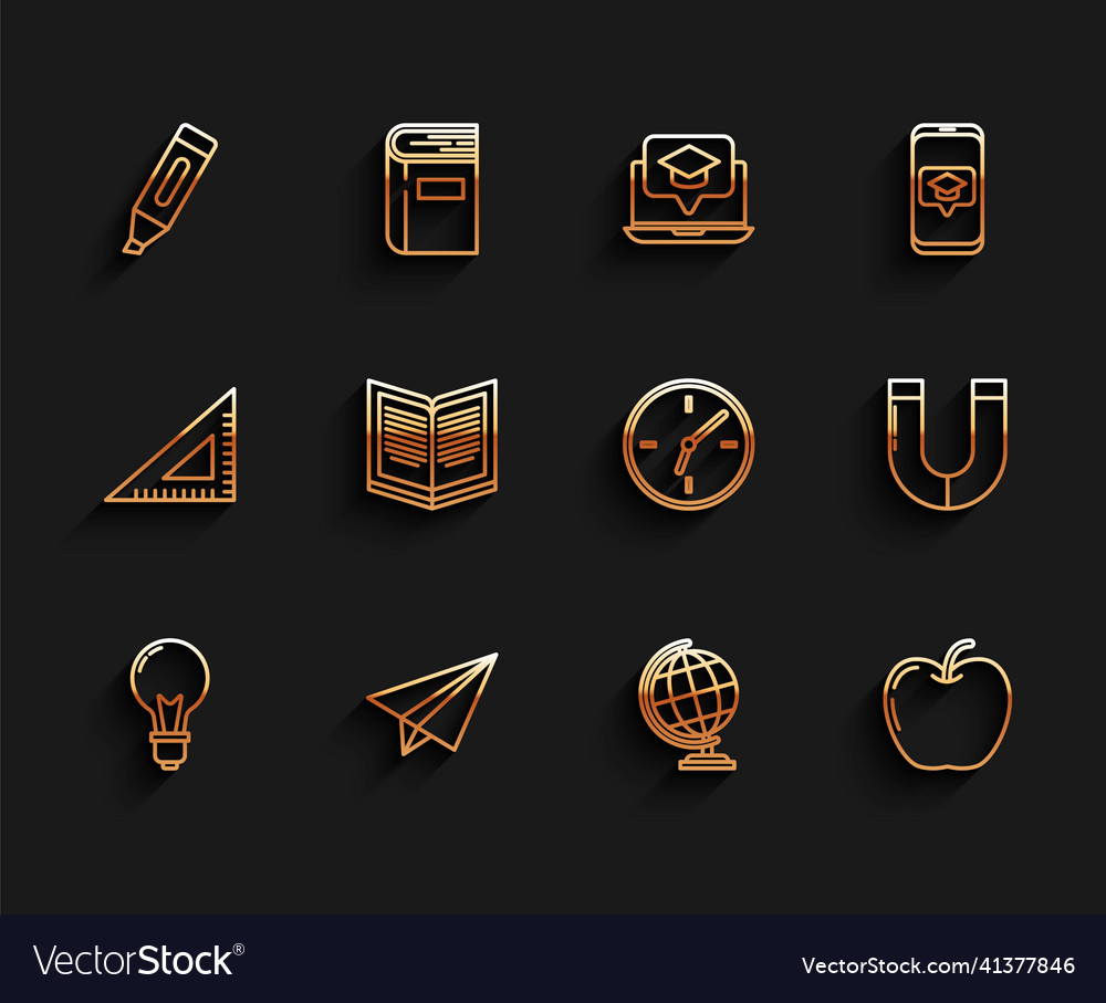 Set line light bulb with concept of idea paper vector image Set line light bulb with concept of idea paper