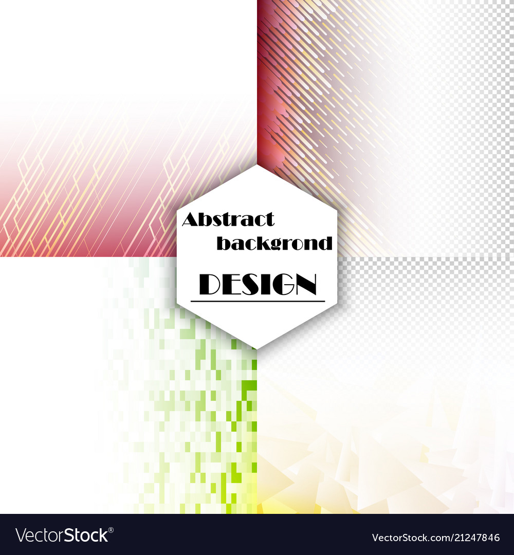 Set of abstract background with geometric elements vector image Set of abstract background with geometric elements