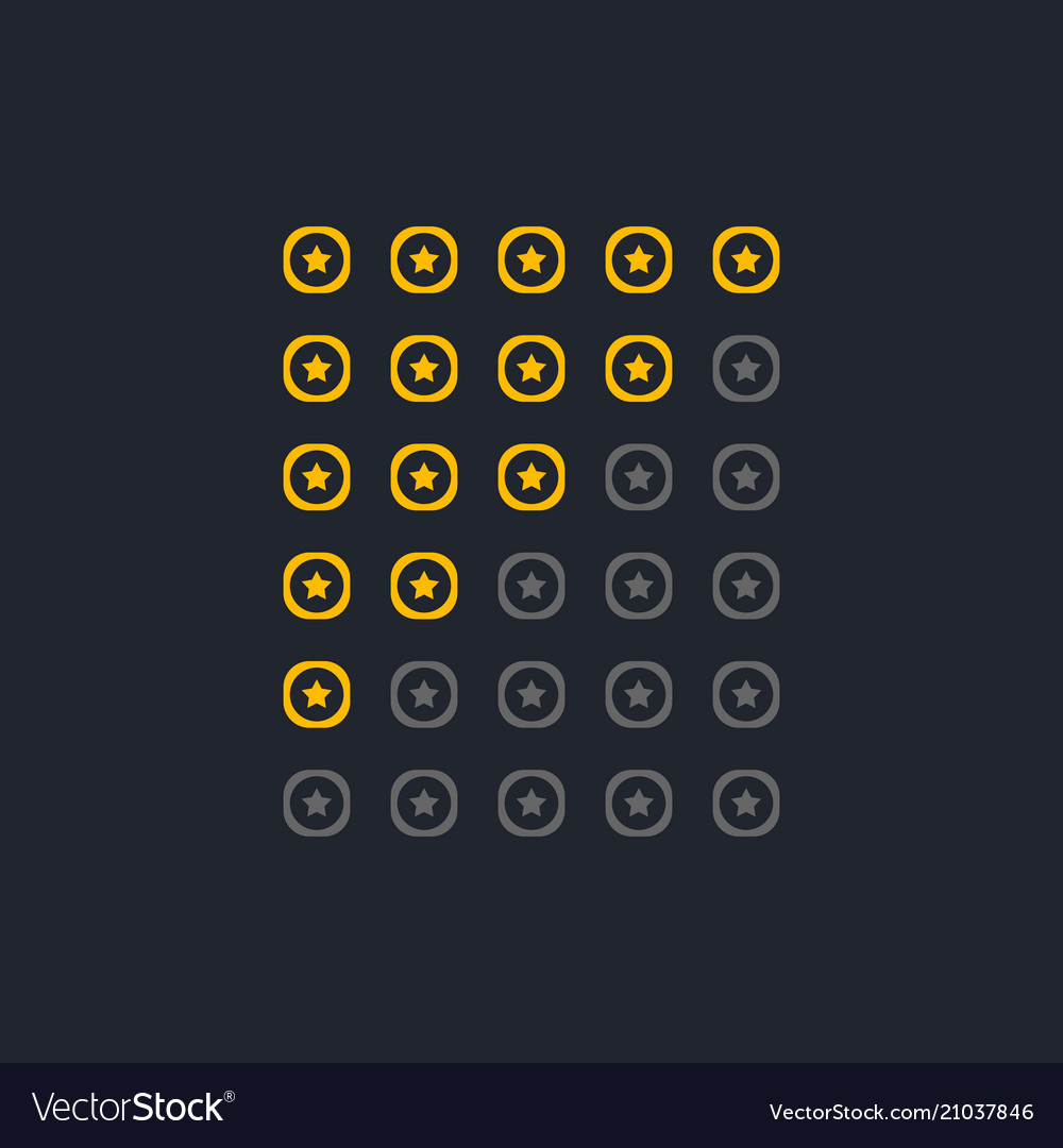 Set of elegant start rating symbols