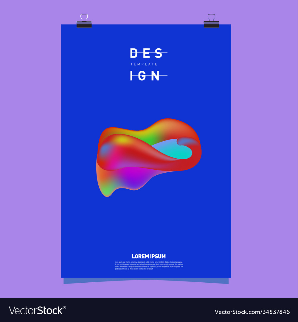 Simple abstract colorful fluid background