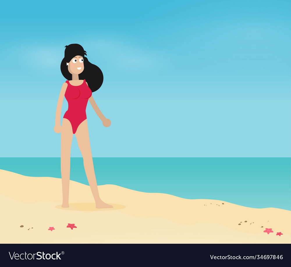 Summer holidays flat design beach