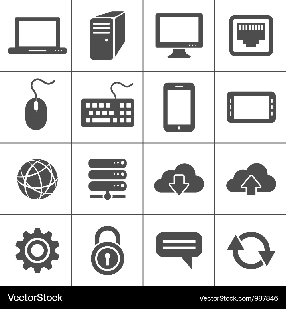 Web icons set Royalty Free Vector Image - VectorStock