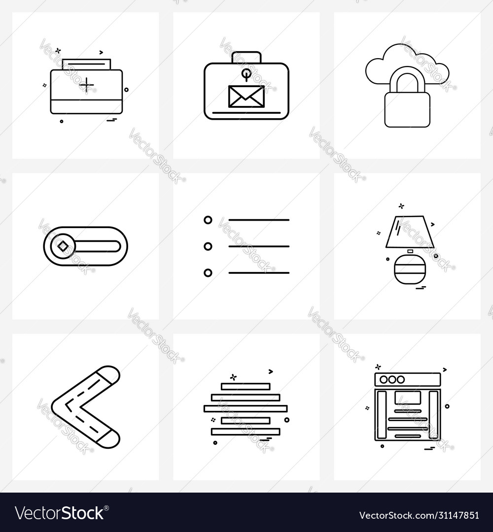 9 editable line icons and modern symbols ui