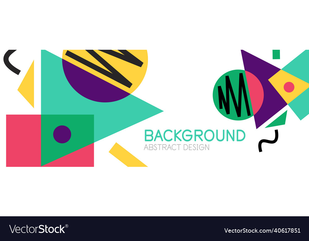 Abstract background with blocks lines geometric Vector Image Abstract background with blocks lines geometric