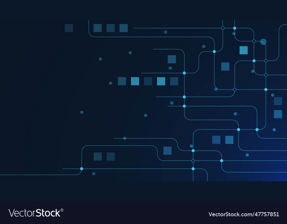 Abstract geometric with connecting lines and dots vector image Abstract geometric with connecting lines and dots