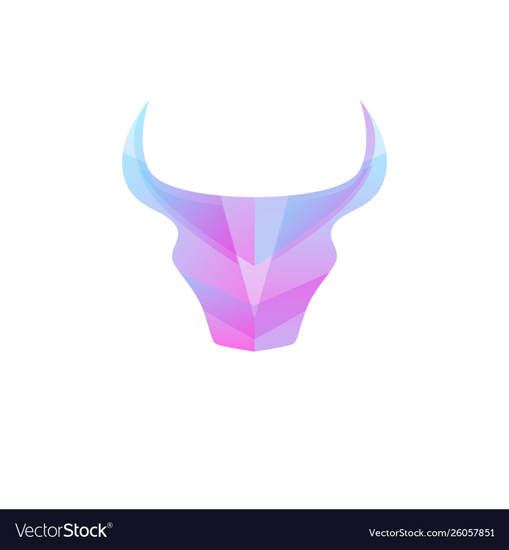 Colorful bulls head