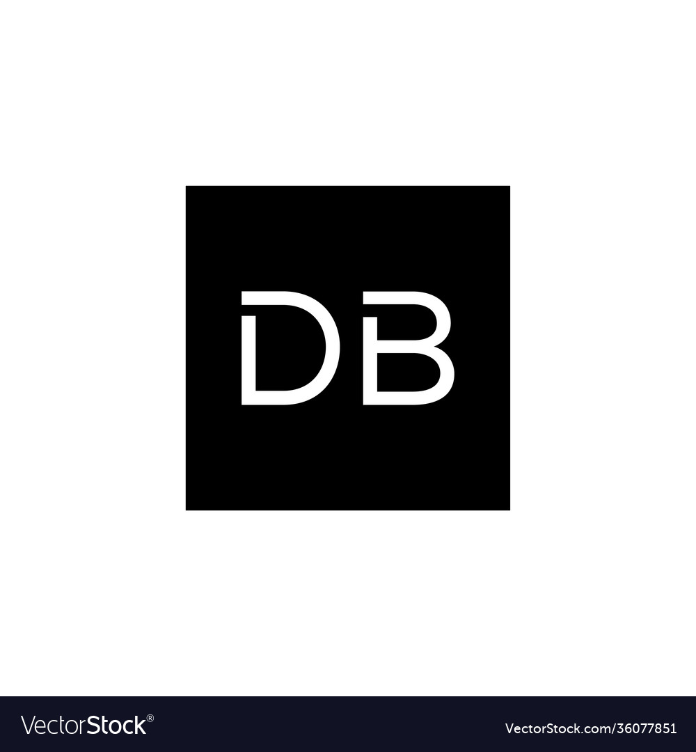 Creative initial letter db square logo design