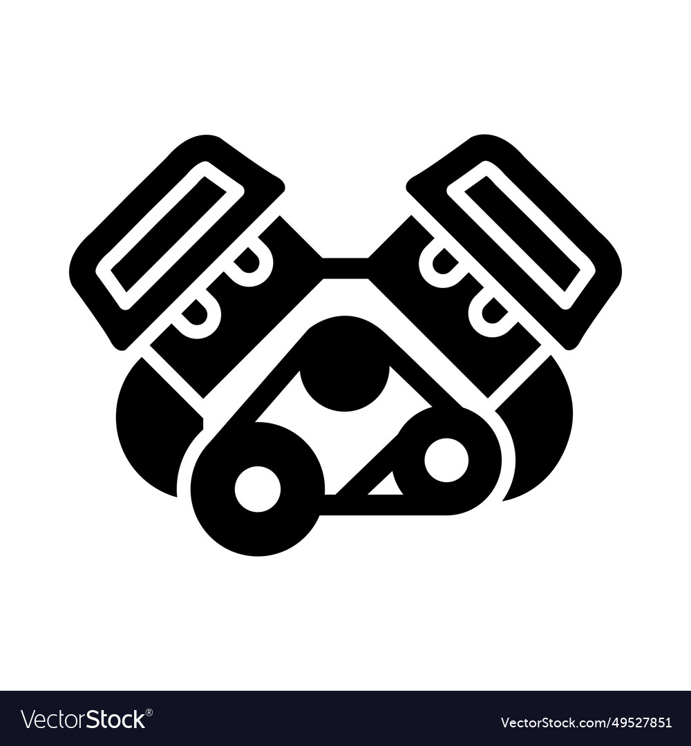 Engine glyph icon for personal and commercial use Vector Image