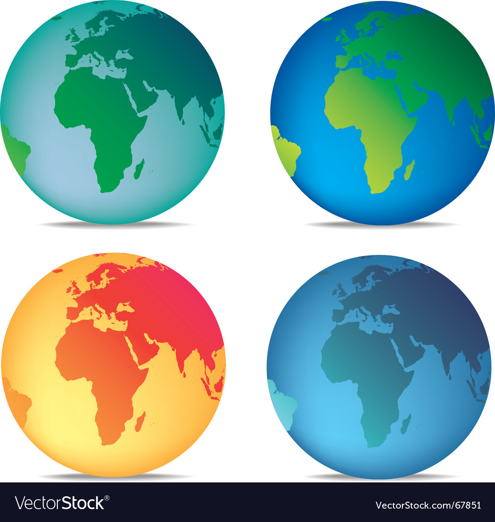 Globes Royalty Free Vector Image - VectorStock