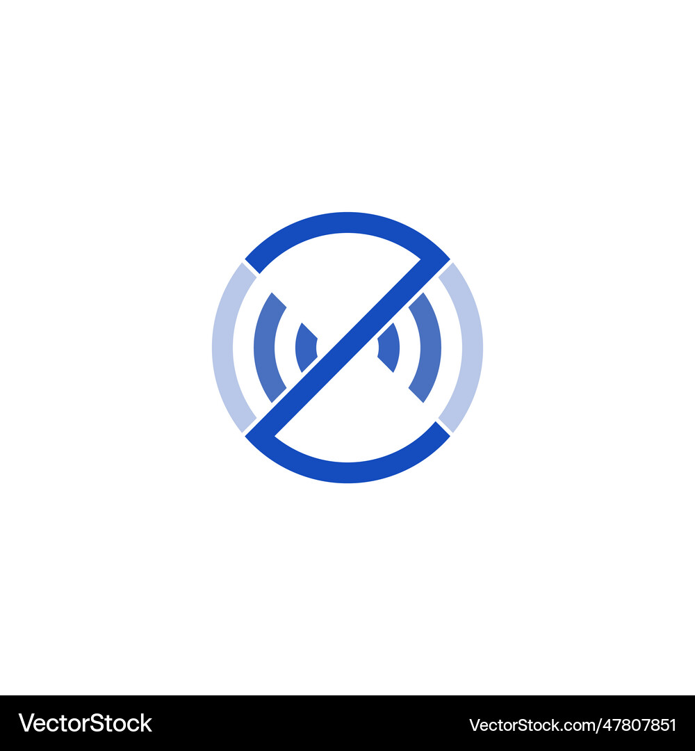 Letter z wifi wave logo Royalty Free Vector Image