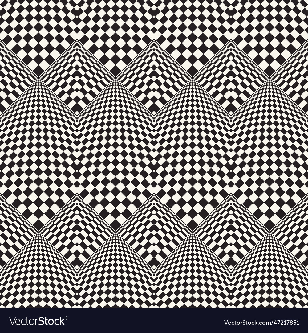 Monochrome moire effect textured geometric pattern vector image Monochrome moire effect textured geometric pattern
