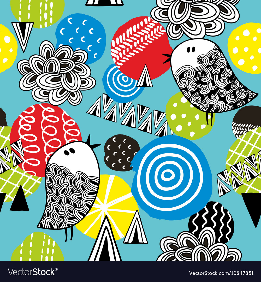 Seamless background with abstract shapes