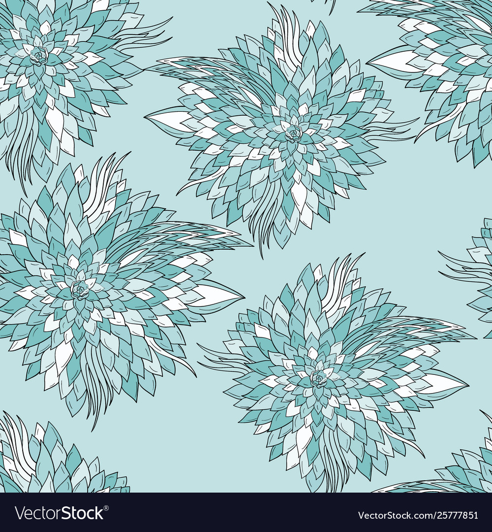 Seamless floral background with abstract patterns