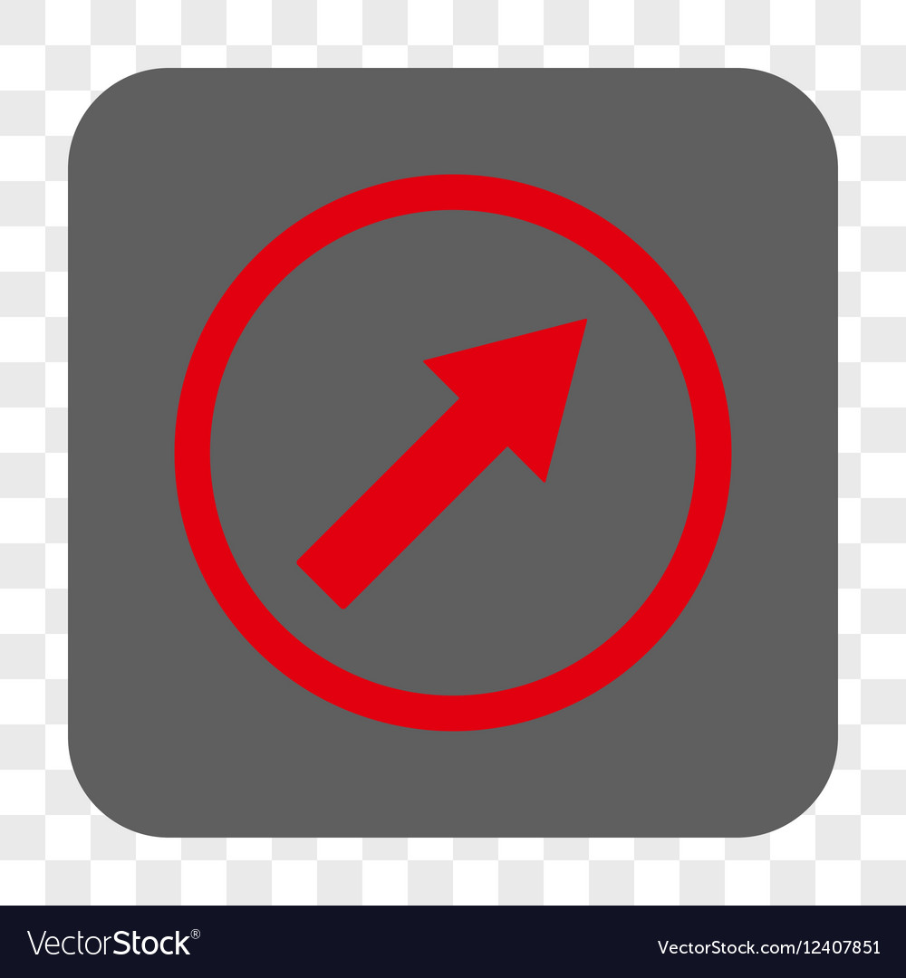 Up-right rounded arrow square button