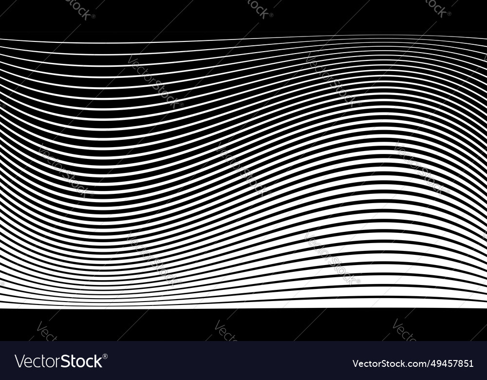 Wavy Lines Pattern - Black & White
