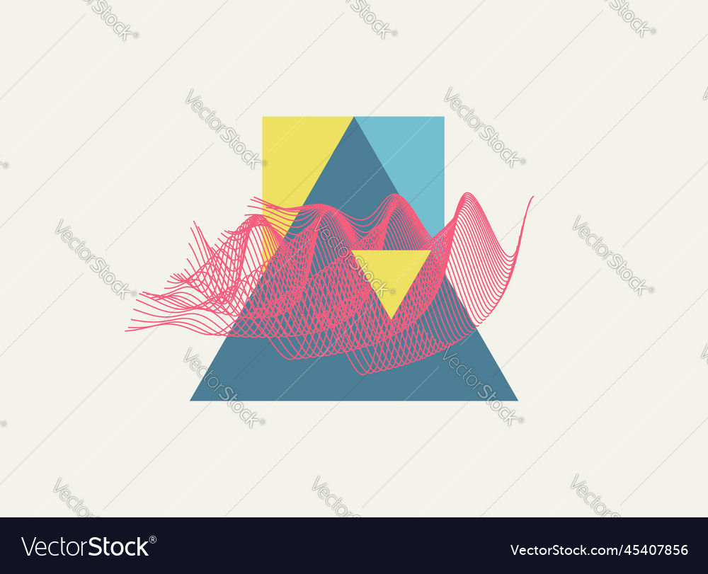 Abstract composition with simple geometric figures