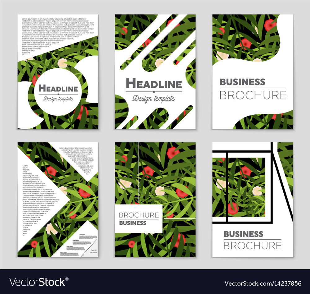 Abstract layout background set for art