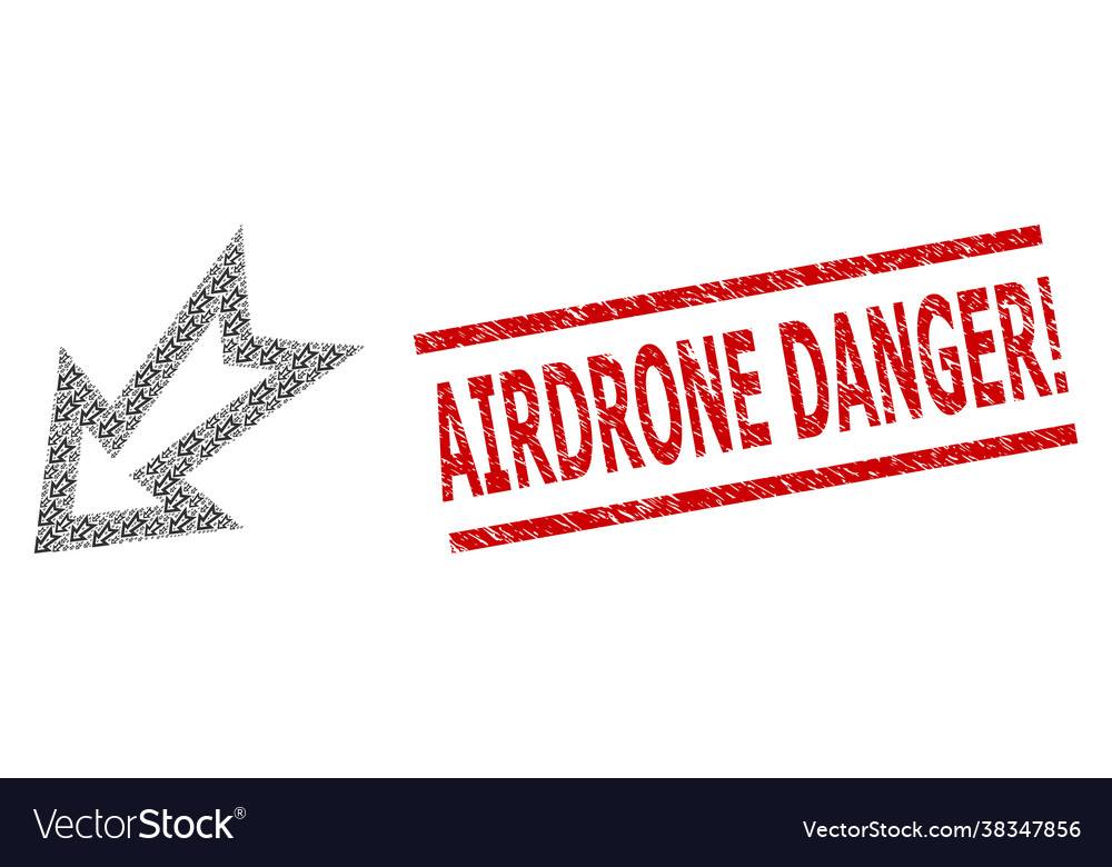 Arrow left down recursion composition vector image Arrow left down recursion composition