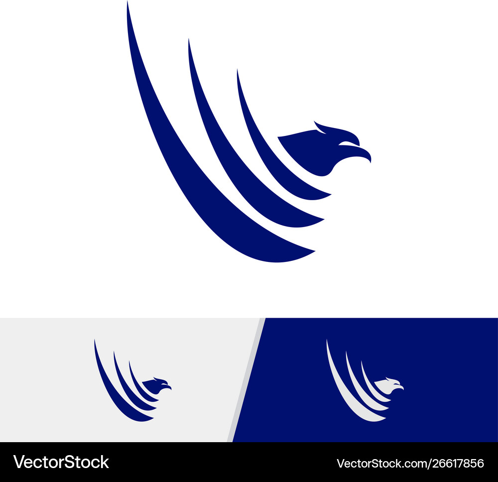Eagle logo design simple template Royalty Free Vector Image