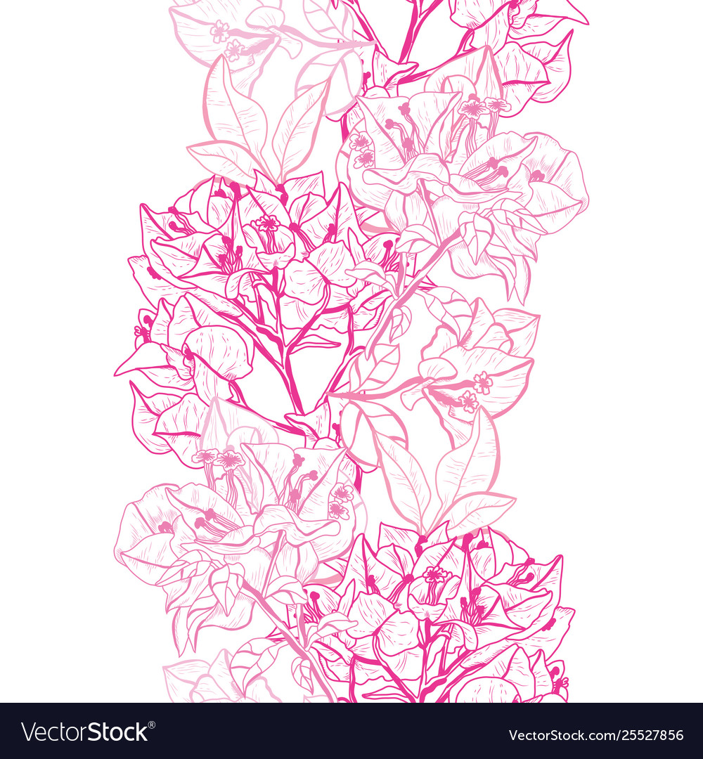 Elegant seamless pattern with bougainvillea