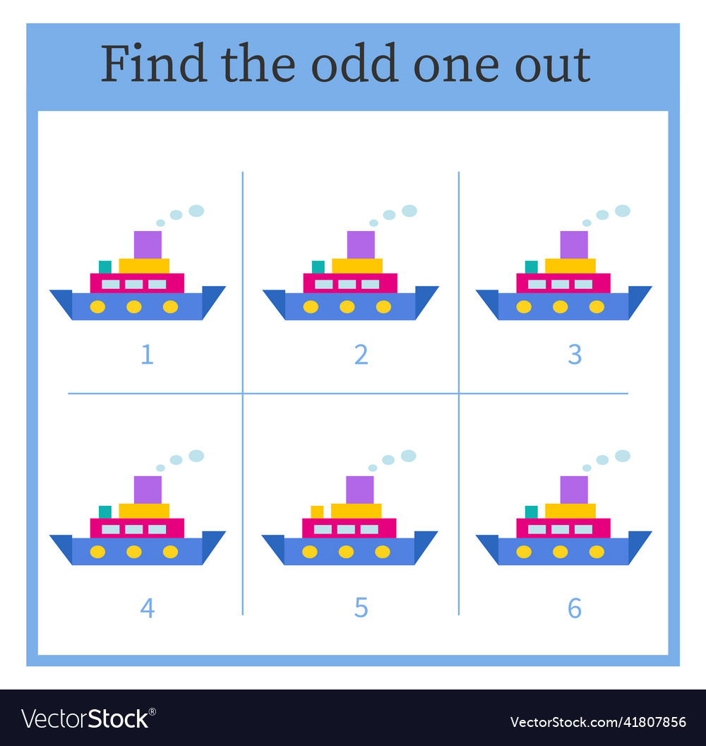 Find the odd one out visual logic puzzle