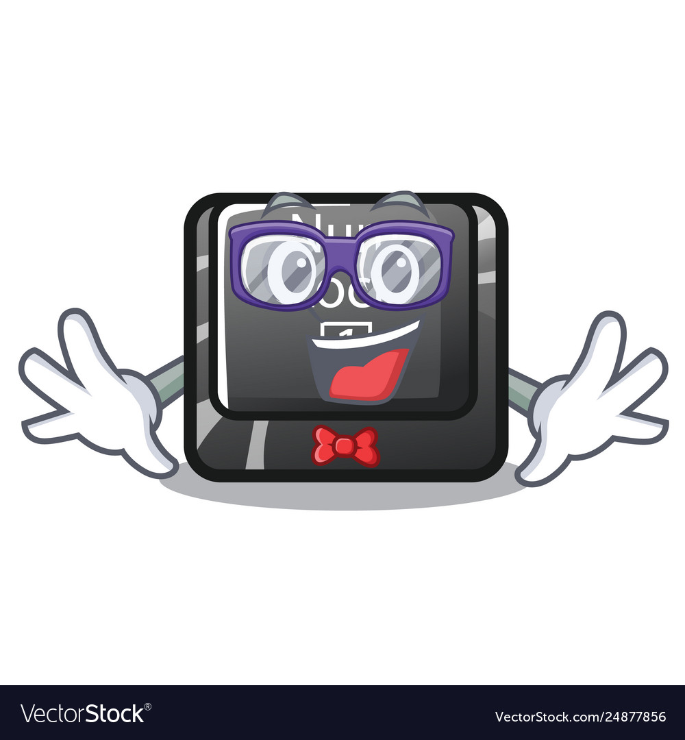 Geek num lock in cartoon shape