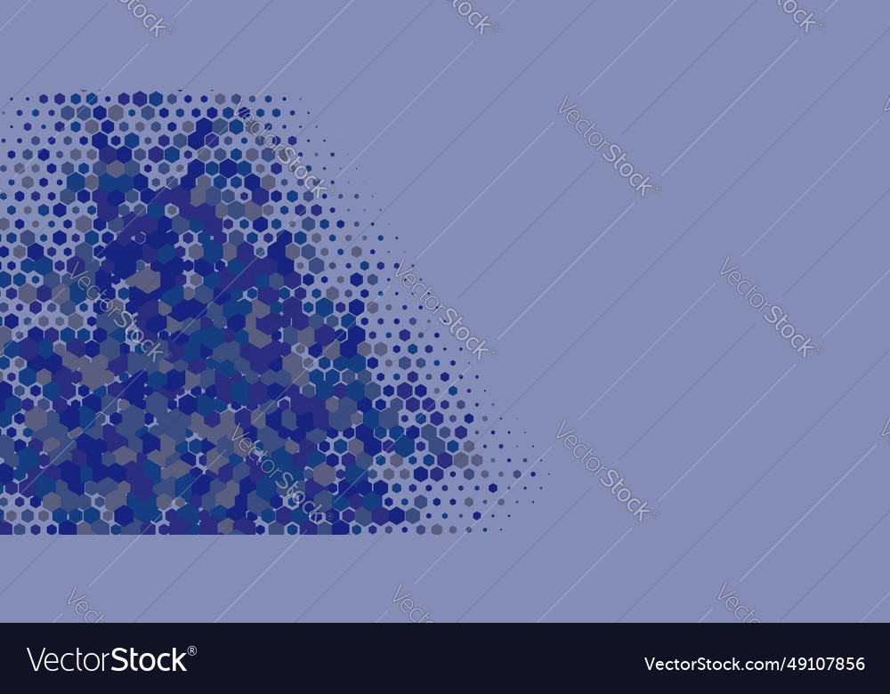 Geometric multi size hexagon with color