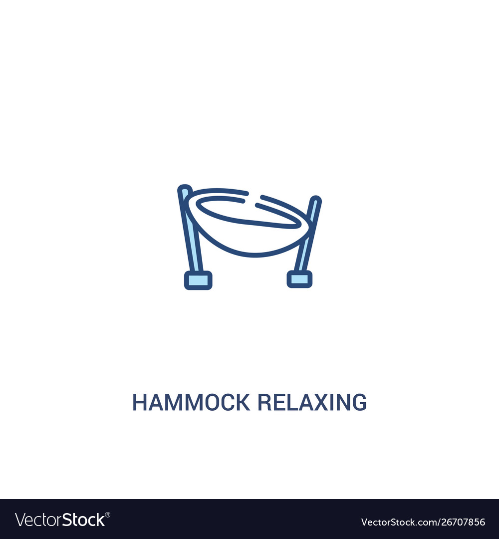 Hammock relaxing concept 2 colored icon simple
