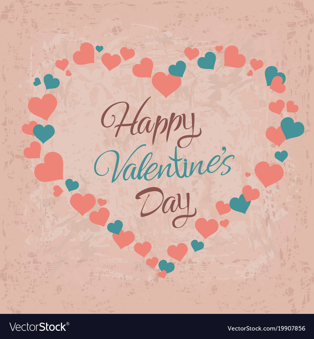 Happy valentine day hand Zeichnung Schriftzug