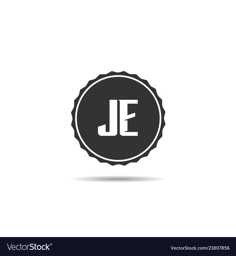 Initial letter je logo template design