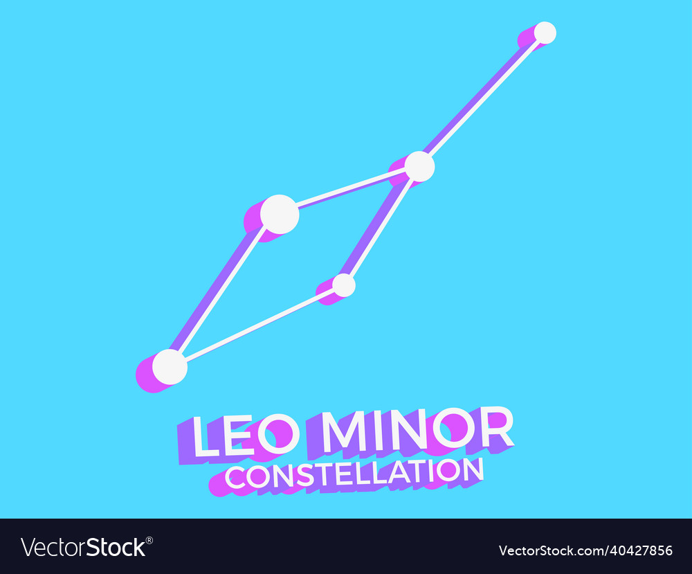 Leo minor constellation 3d symbol