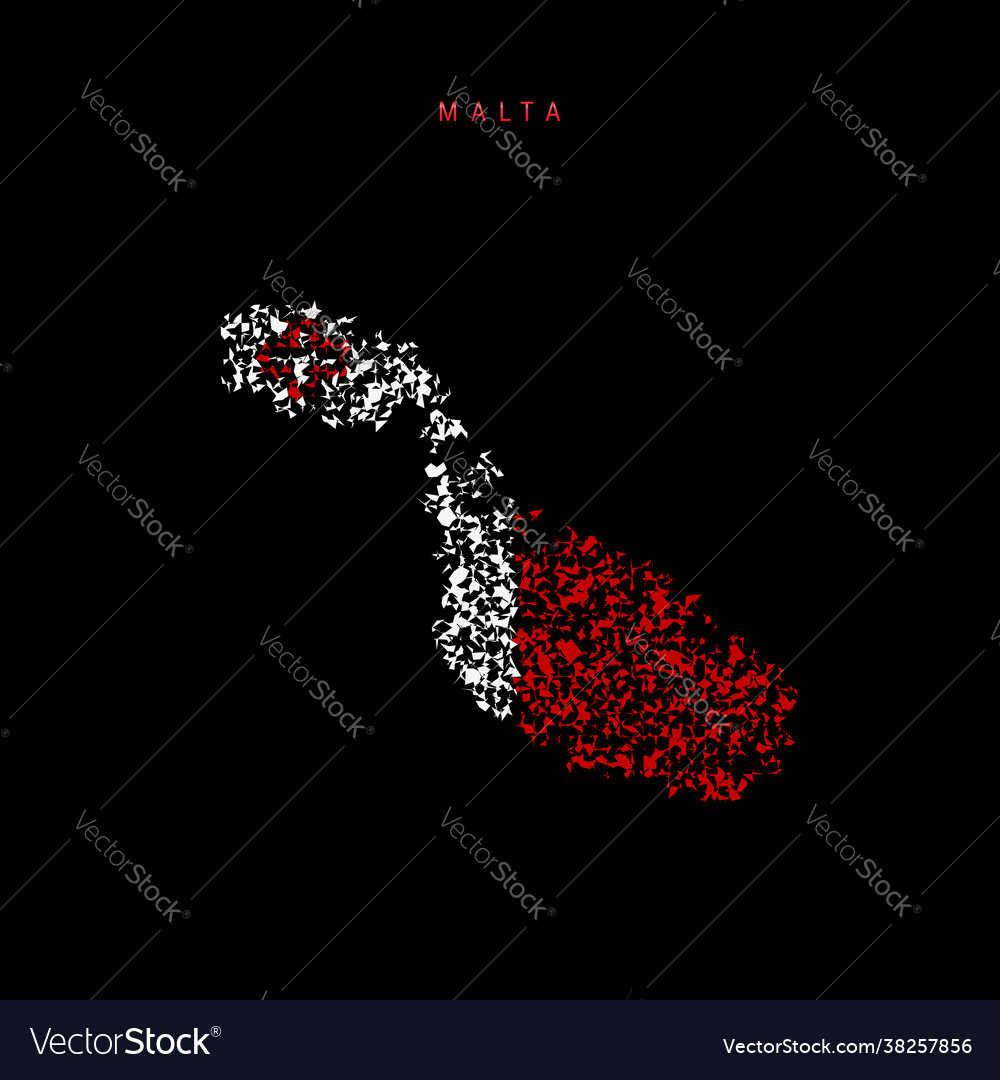Malta flag map chaotic particles pattern