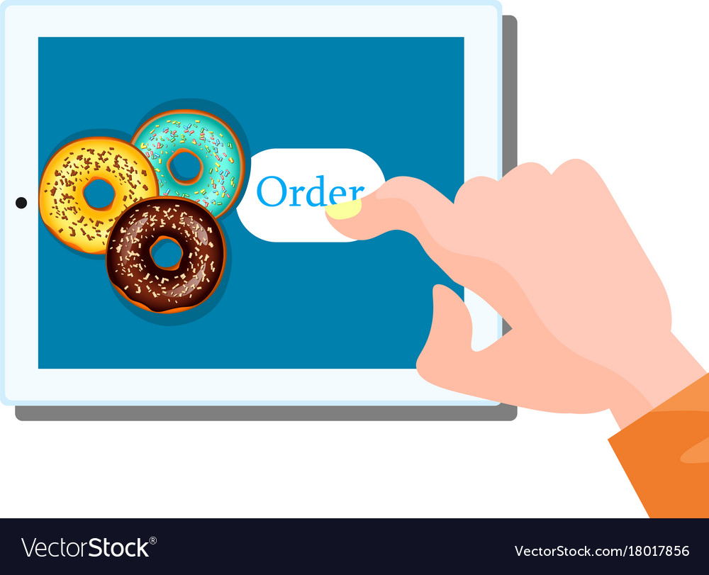 Online food order donut